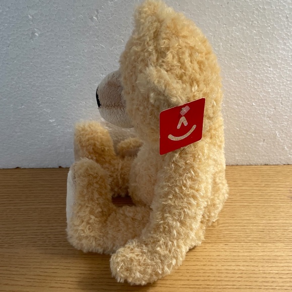 Aurora Slouchee Bear Plush Tan Cream Stuffed Animal Curly Like Fur Sitting 13” - Picture 2 of 11